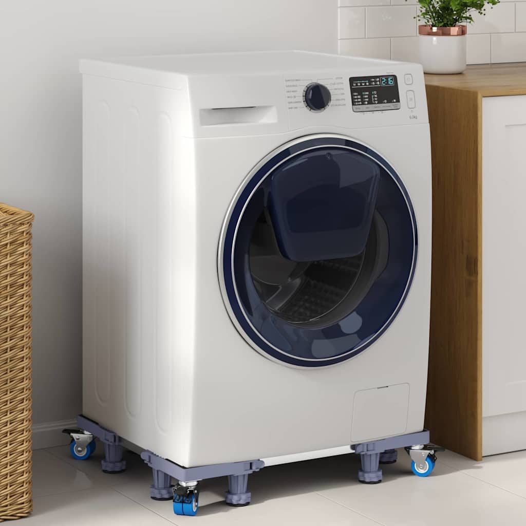 vidaXL Podstawa pod pralkę Szary 67 x 67 x 12 cm Stal nierdzewna