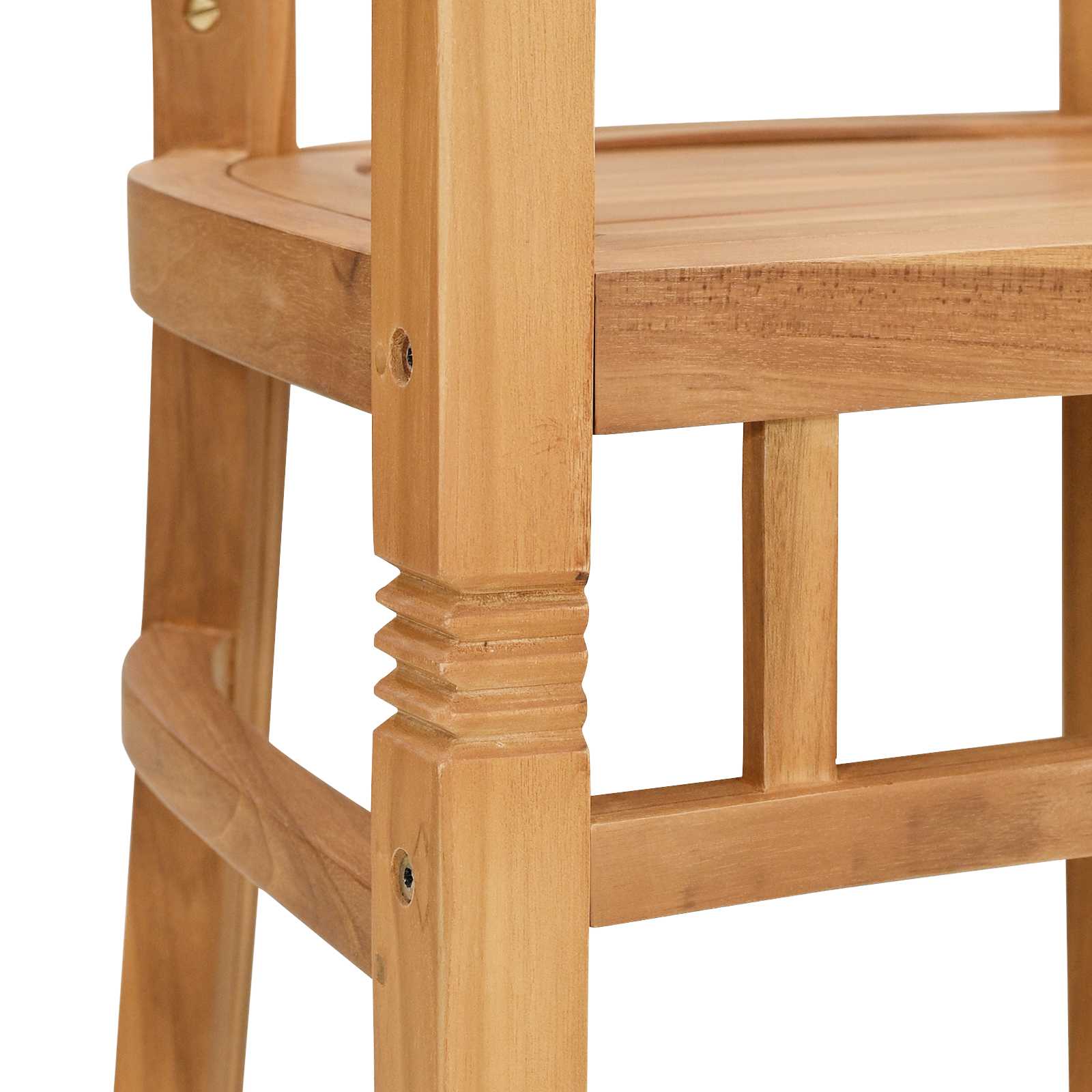 vidaXL Krzesło 2 pcs Brązowy 63 x 58 x 89 cm Lite drewno teakowe
