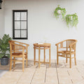 vidaXL Krzesło 2 pcs Brązowy 63 x 58 x 89 cm Lite drewno teakowe