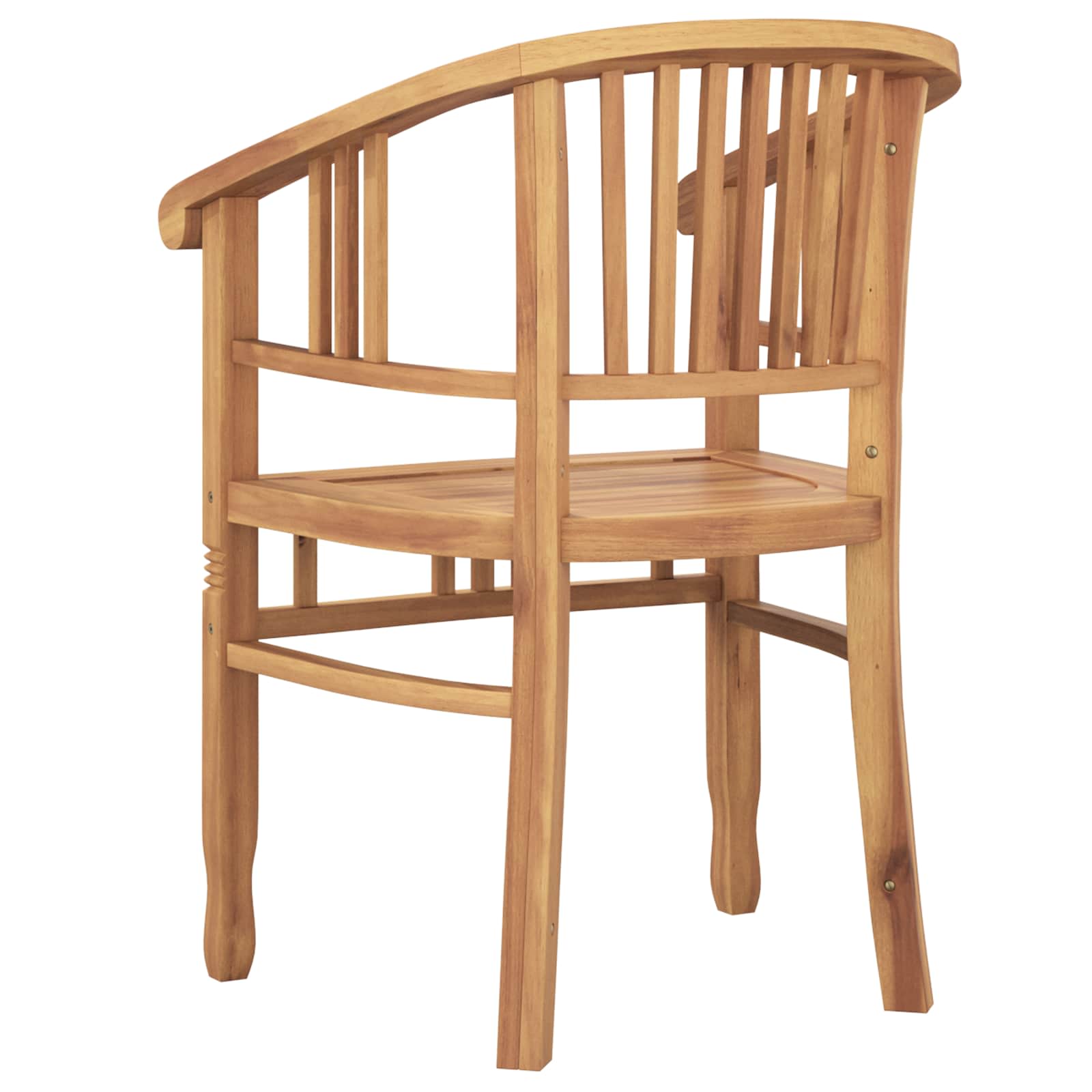 vidaXL Krzesło 2 pcs Brązowy 63 x 58 x 89 cm Lite drewno teakowe