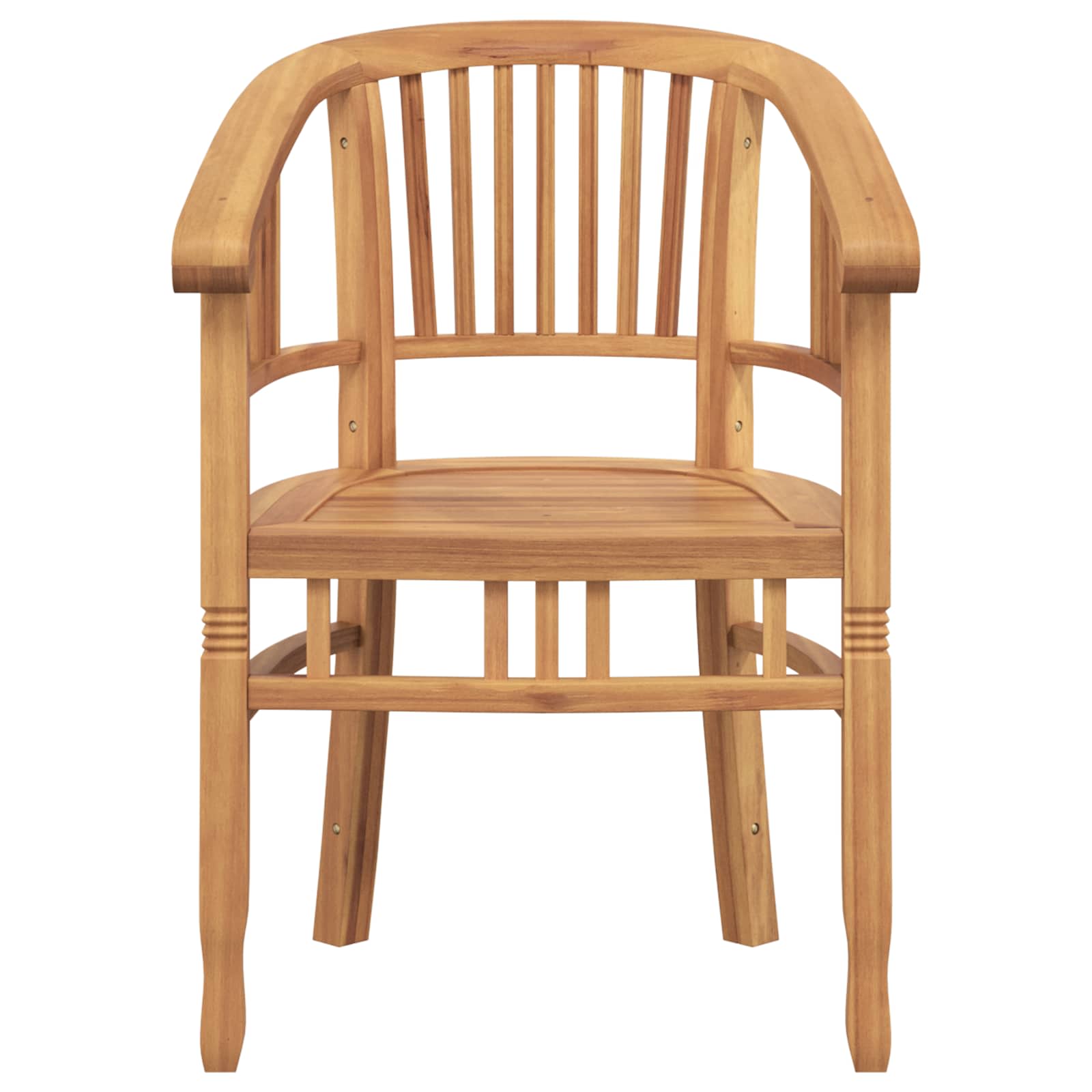 vidaXL Krzesło 2 pcs Brązowy 63 x 58 x 89 cm Lite drewno teakowe