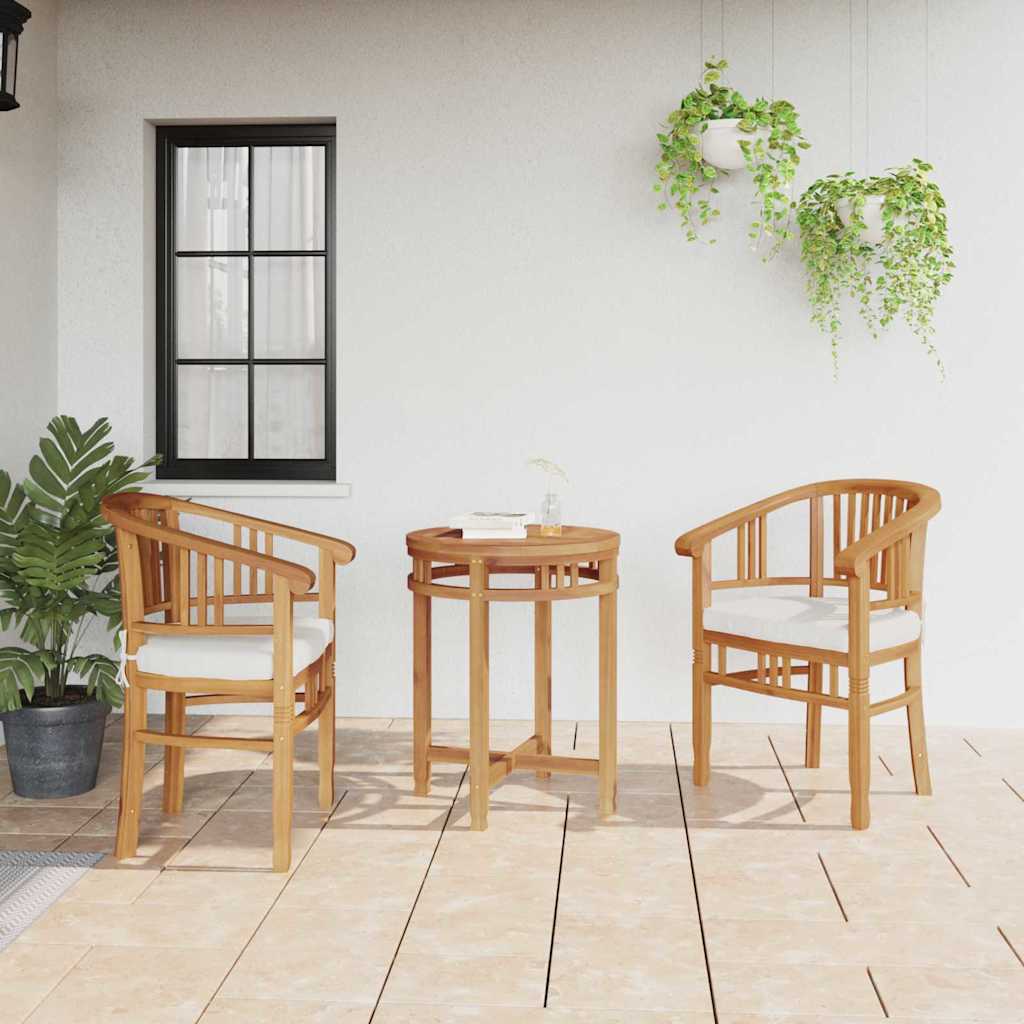 vidaXL Krzesło 2 pcs Brązowy 63 x 58 x 89 cm Lite drewno teakowe