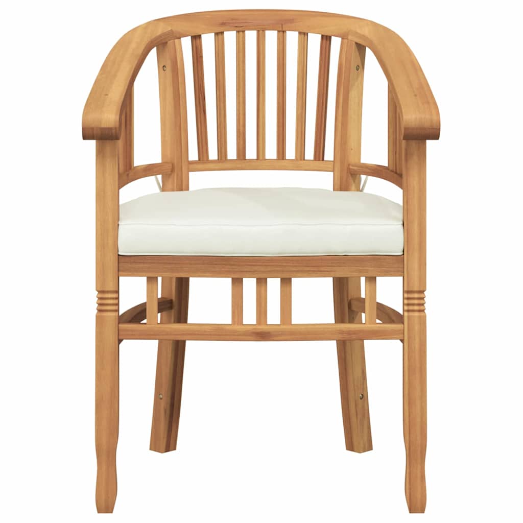 vidaXL Krzesło 2 pcs Brązowy 63 x 58 x 89 cm Lite drewno teakowe