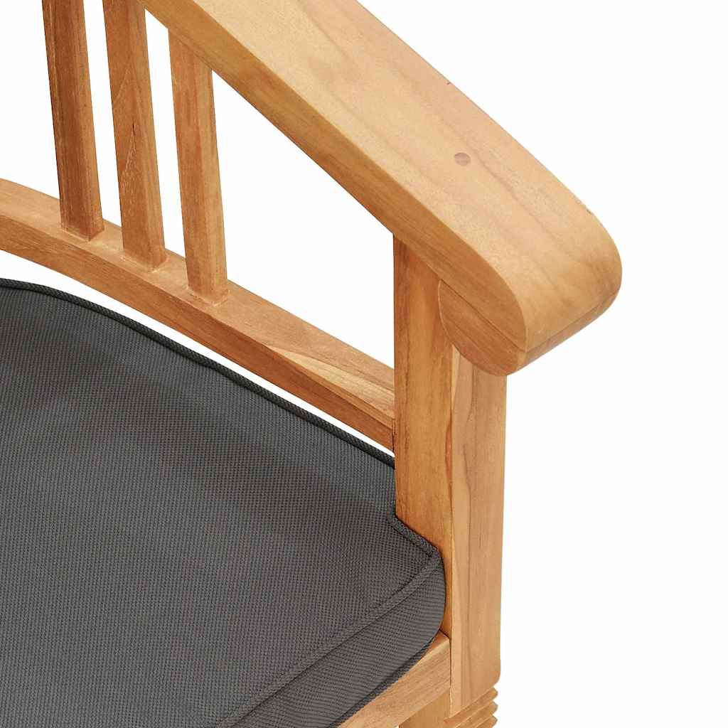 vidaXL Krzesło 2 pcs Brązowy 63 x 58 x 89 cm Lite drewno teakowe
