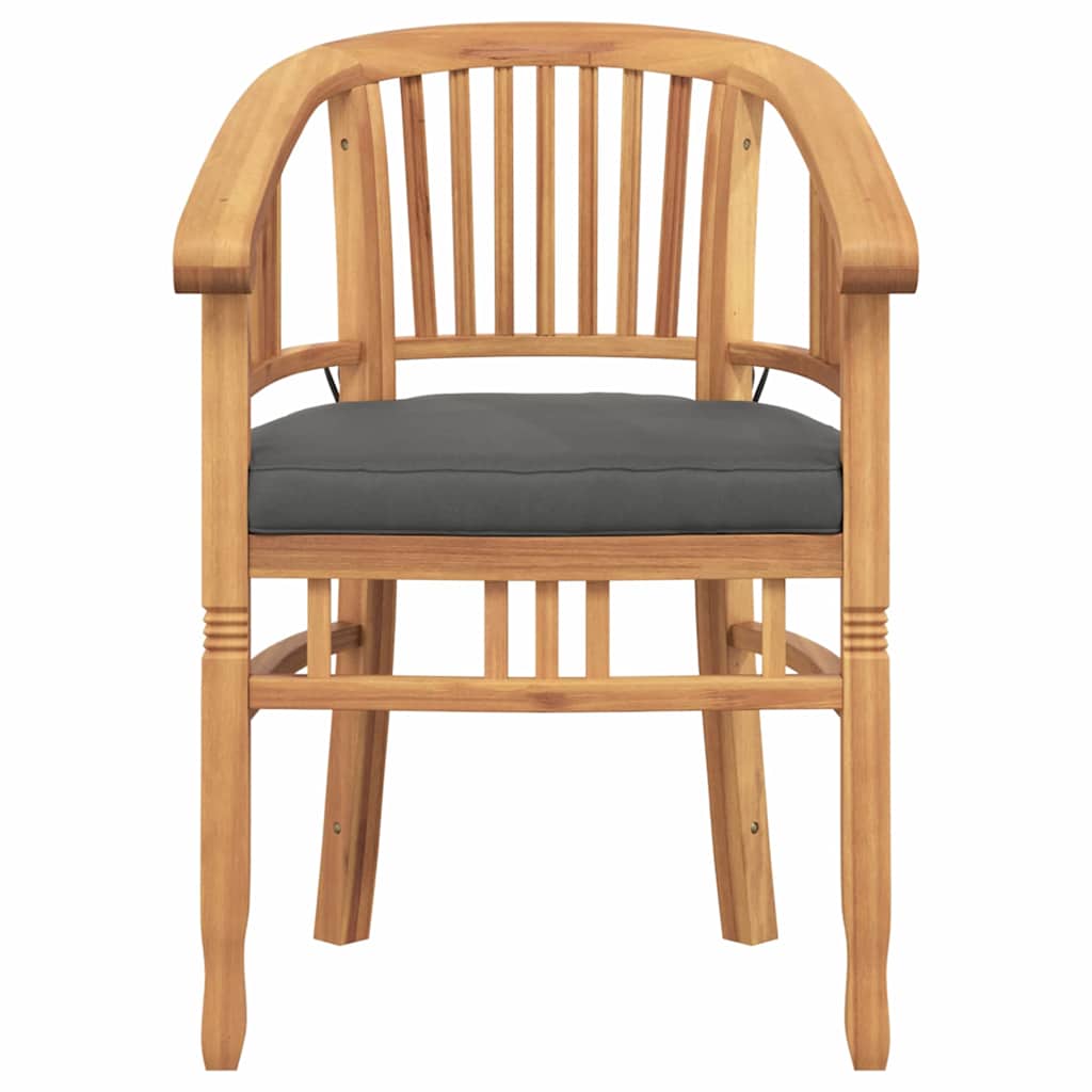 vidaXL Krzesło 2 pcs Brązowy 63 x 58 x 89 cm Lite drewno teakowe
