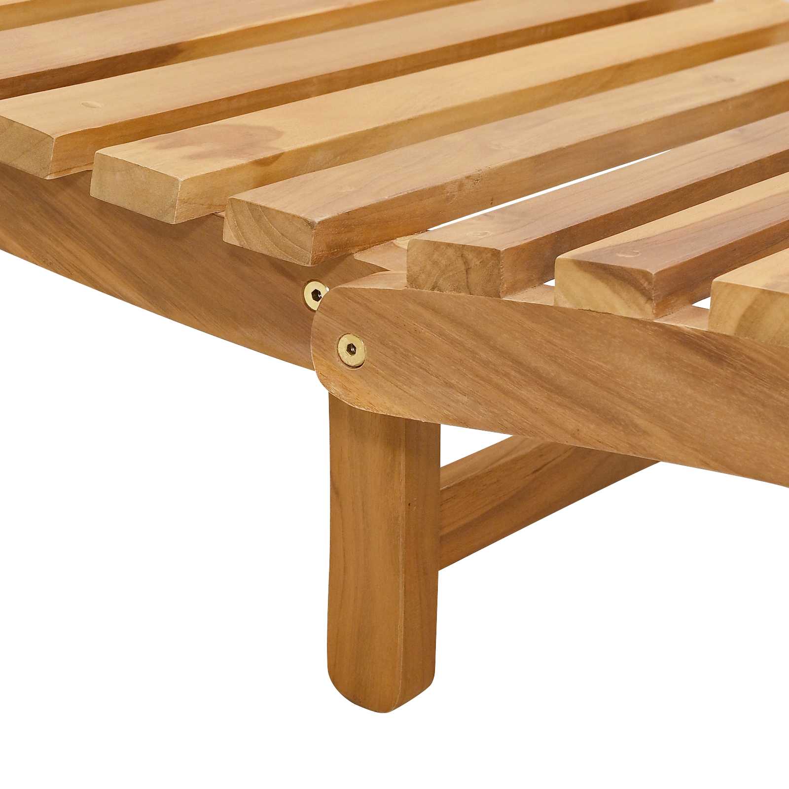 vidaXL Leżak Brązowy 198 x 55 x 58,5 cm Lite drewno teakowe