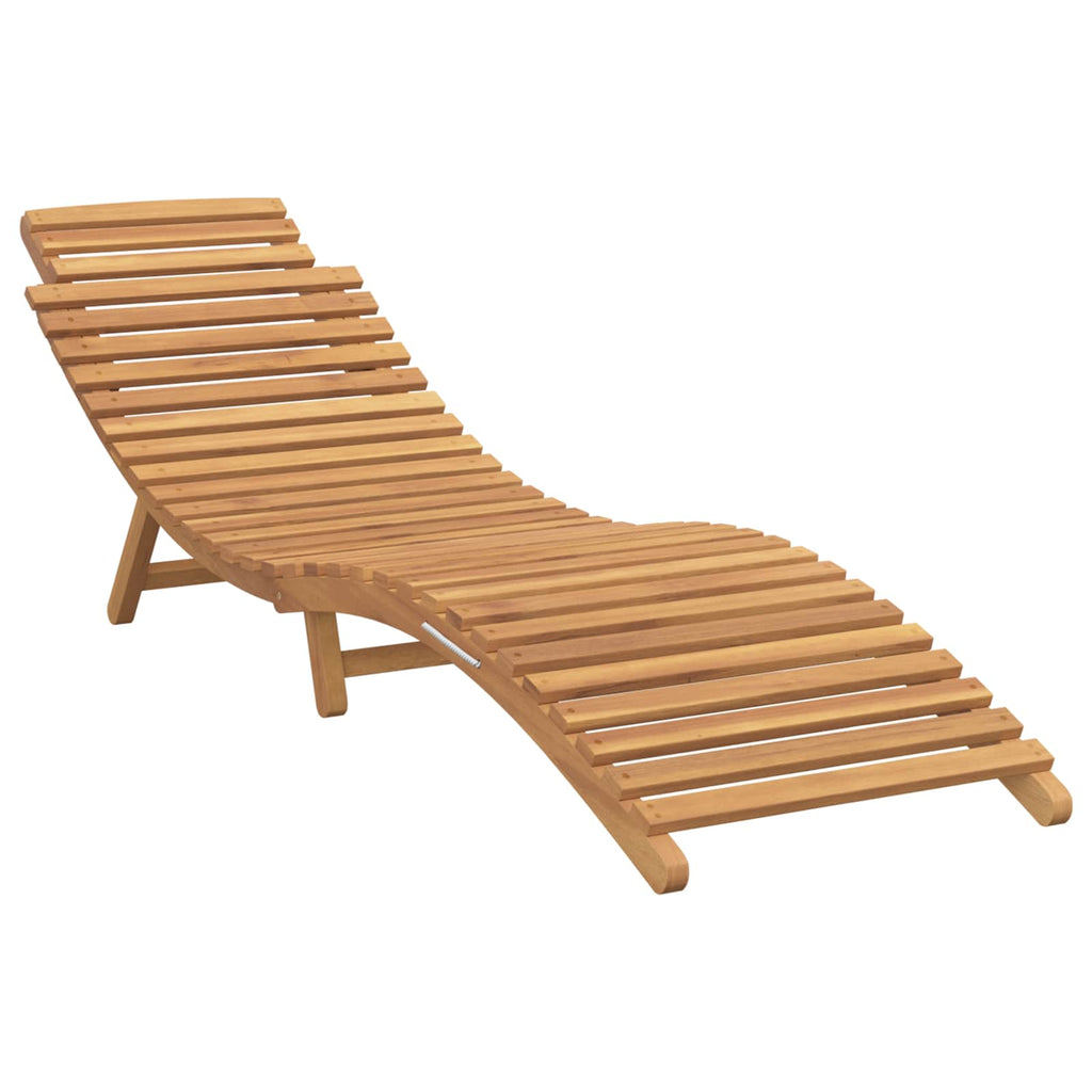 vidaXL Leżak Brązowy 198 x 55 x 58,5 cm Lite drewno teakowe
