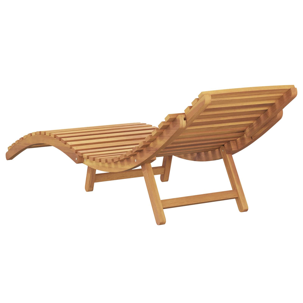 vidaXL Leżak Brązowy 198 x 55 x 58,5 cm Lite drewno teakowe