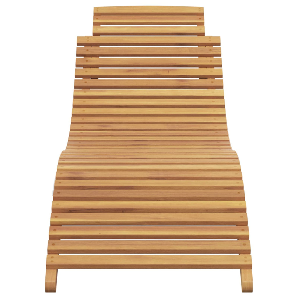 vidaXL Leżak Brązowy 198 x 55 x 58,5 cm Lite drewno teakowe