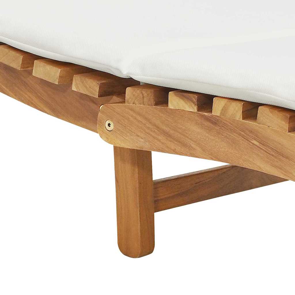 vidaXL Leżak ogrodowy Brązowy 198 x 55 x 58,5 cm Lite drewno teakowe