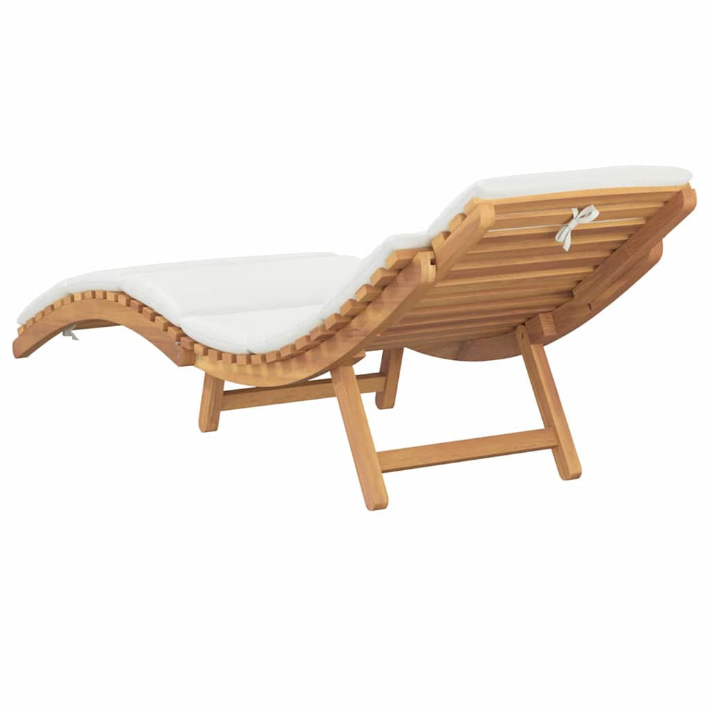 vidaXL Leżak ogrodowy Brązowy 198 x 55 x 58,5 cm Lite drewno teakowe