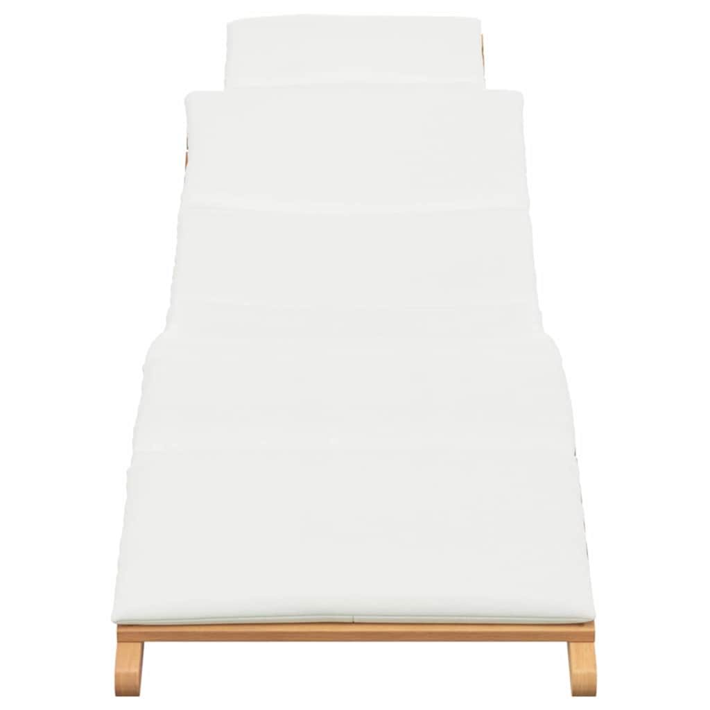 vidaXL Leżak ogrodowy Brązowy 198 x 55 x 58,5 cm Lite drewno teakowe