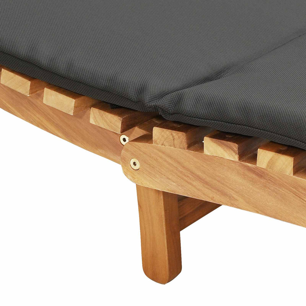 vidaXL Leżak ogrodowy Brązowy 198 x 55 x 58,5 cm Lite drewno teakowe
