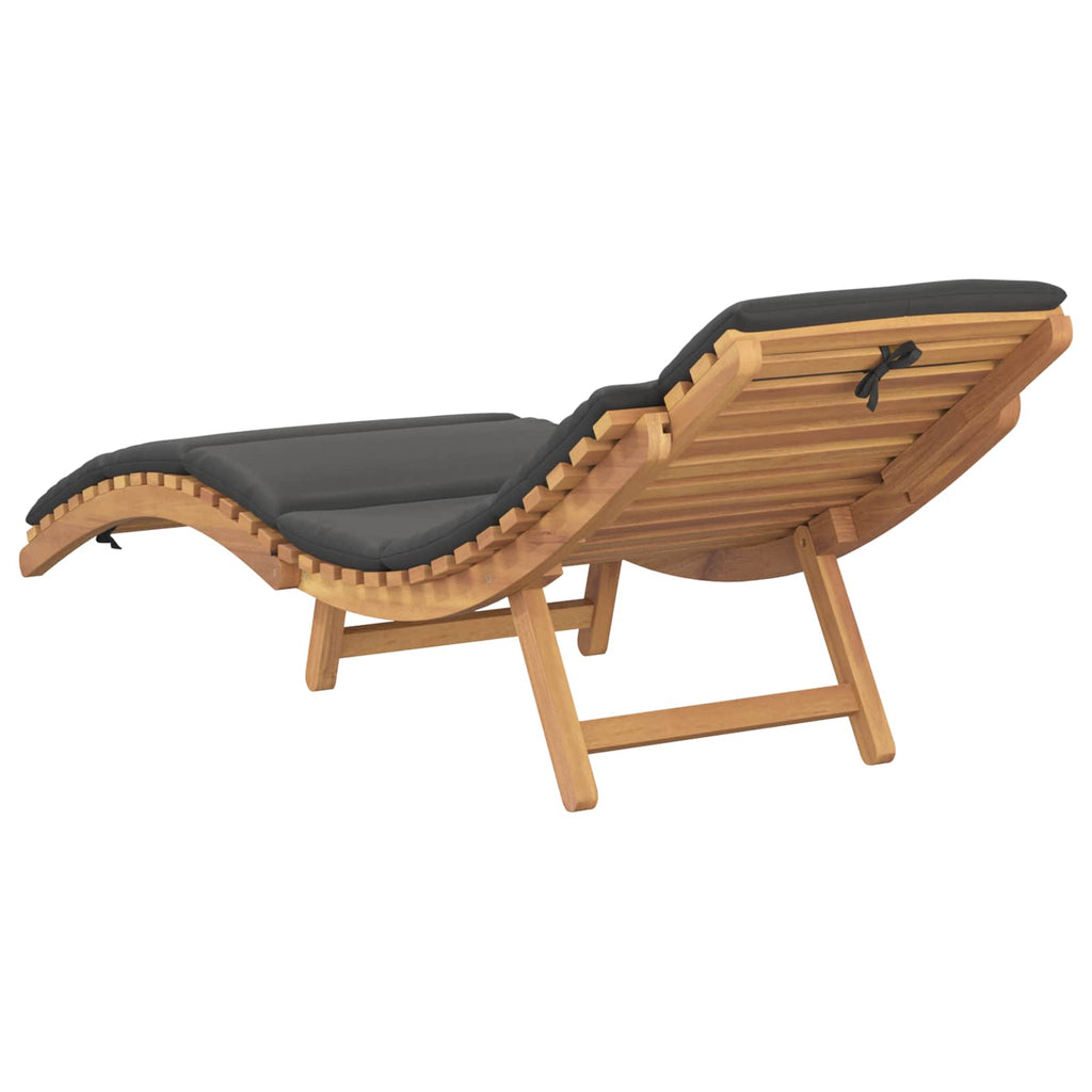vidaXL Leżak ogrodowy Brązowy 198 x 55 x 58,5 cm Lite drewno teakowe