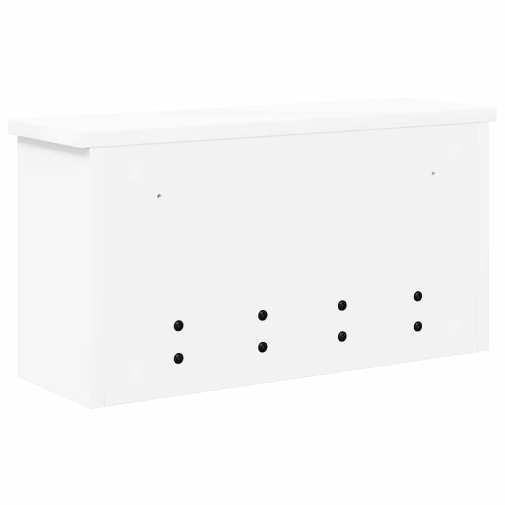 vidaXL Wieszak na płaszcze montowany na ścianie Biały 50 x 16 x 26 cm