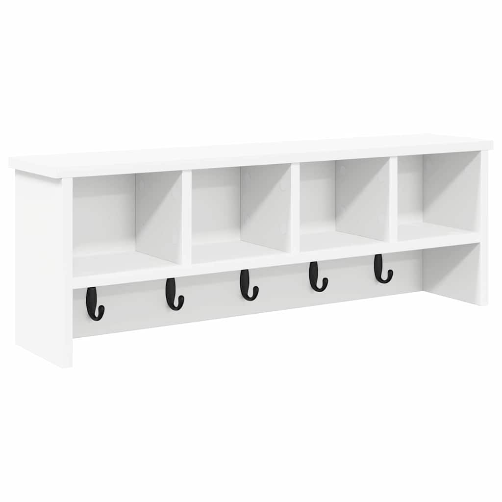 vidaXL Wieszak na płaszcze montowany na ścianie Biały 75 x 16 x 26 cm