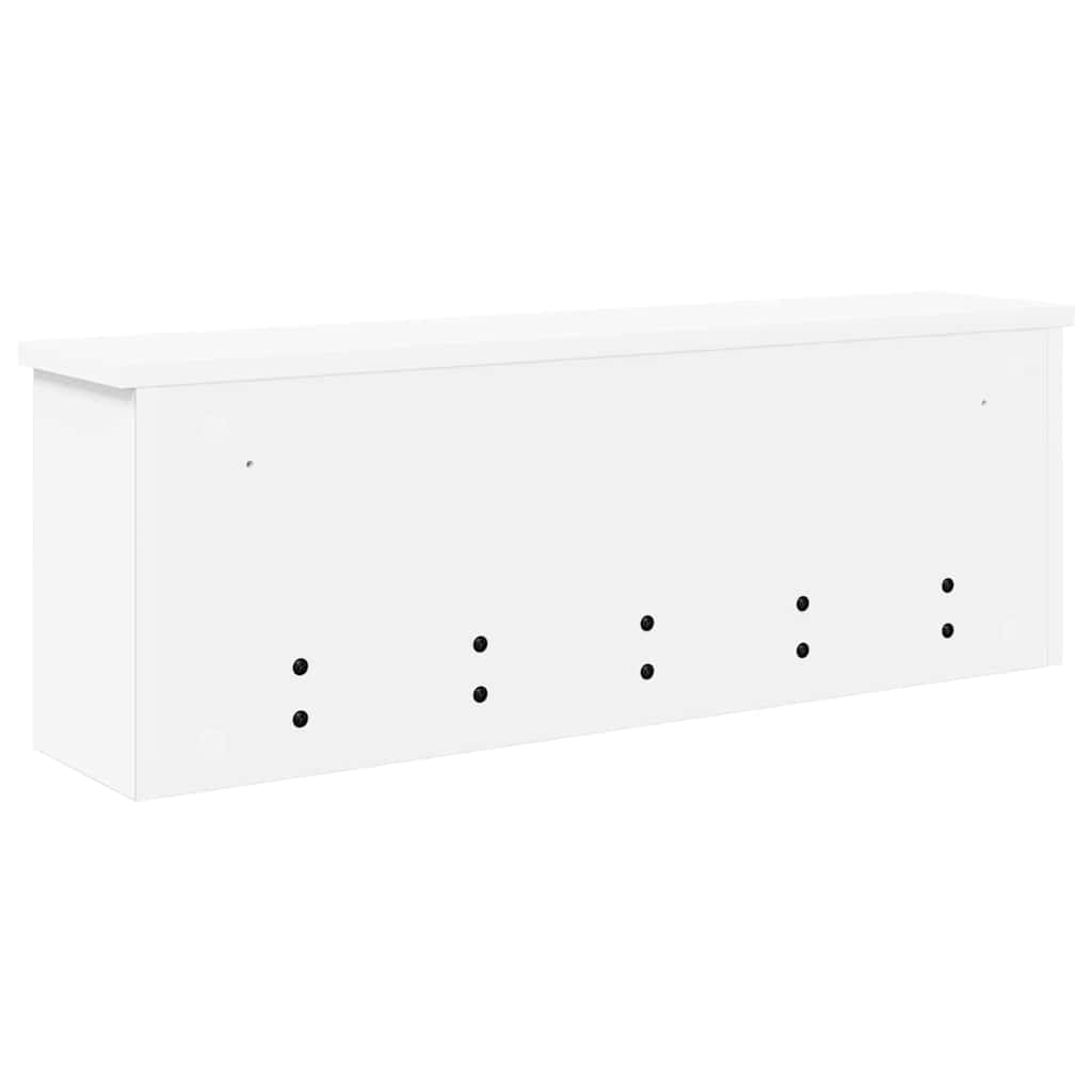 vidaXL Wieszak na płaszcze montowany na ścianie Biały 75 x 16 x 26 cm