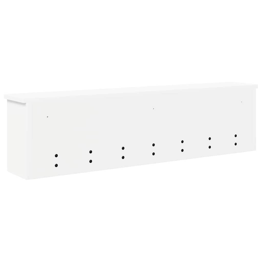 vidaXL Wieszak na płaszcze montowany na ścianie Biały 100 x 16 x 26 cm