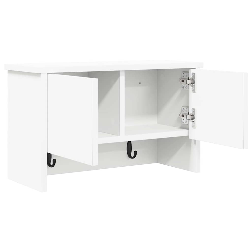 vidaXL Wieszak na płaszcze montowany na ścianie Biały 50 x 20 x 30 cm