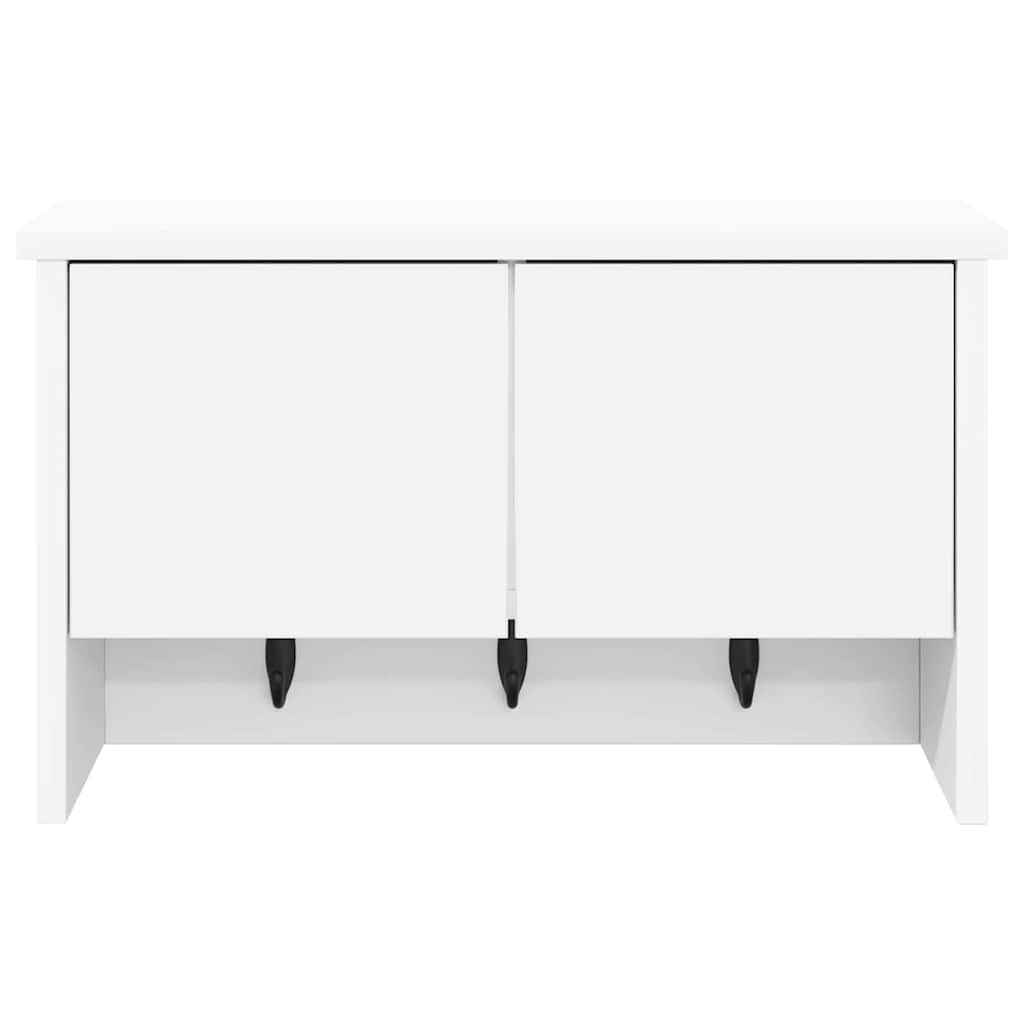 vidaXL Wieszak na płaszcze montowany na ścianie Biały 50 x 20 x 30 cm