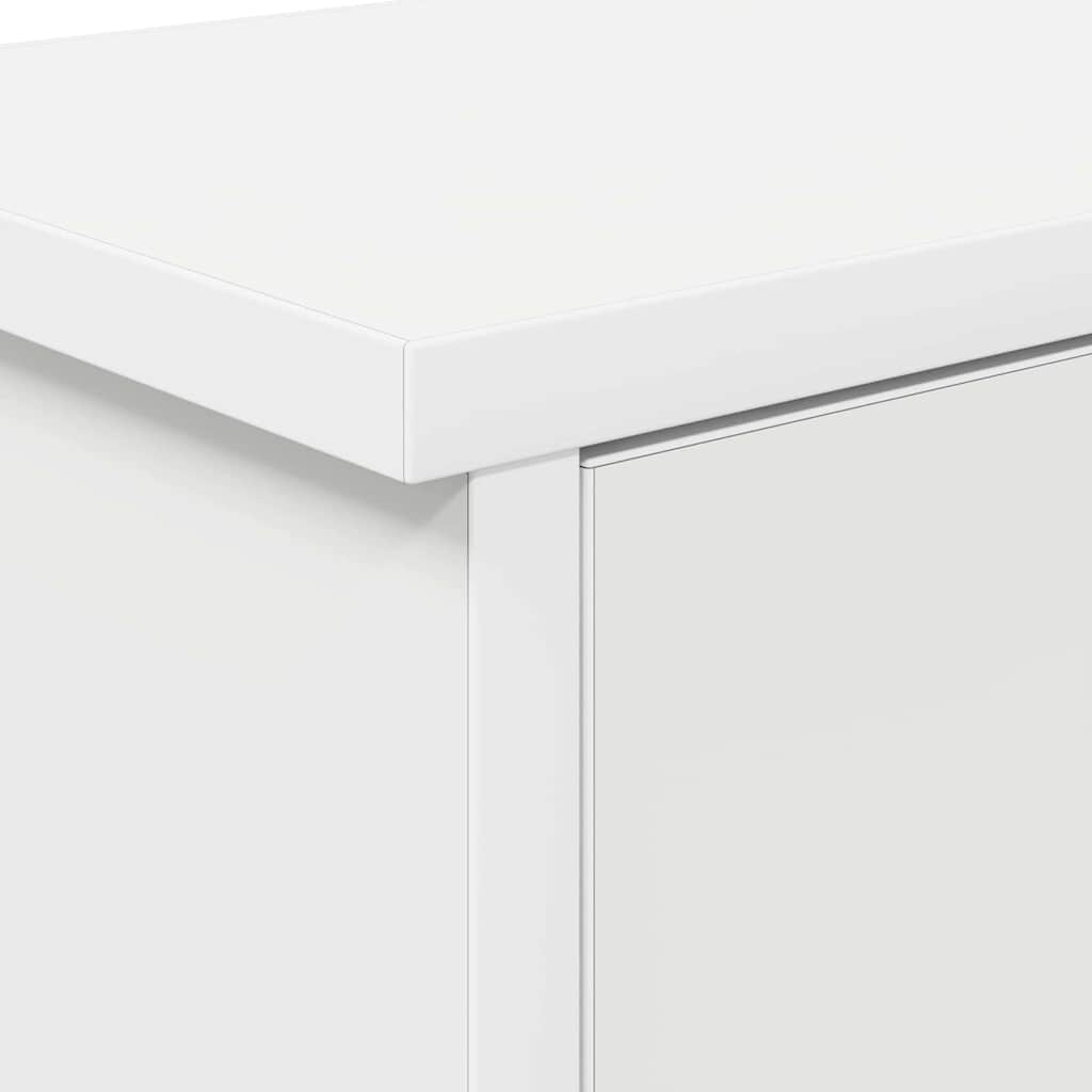 vidaXL Wieszak na płaszcze montowany na ścianie Biały 80 x 20 x 30 cm
