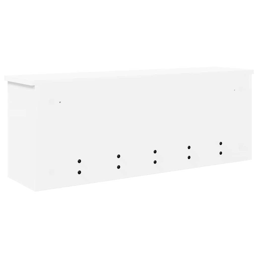 vidaXL Wieszak na płaszcze montowany na ścianie Biały 80 x 20 x 30 cm