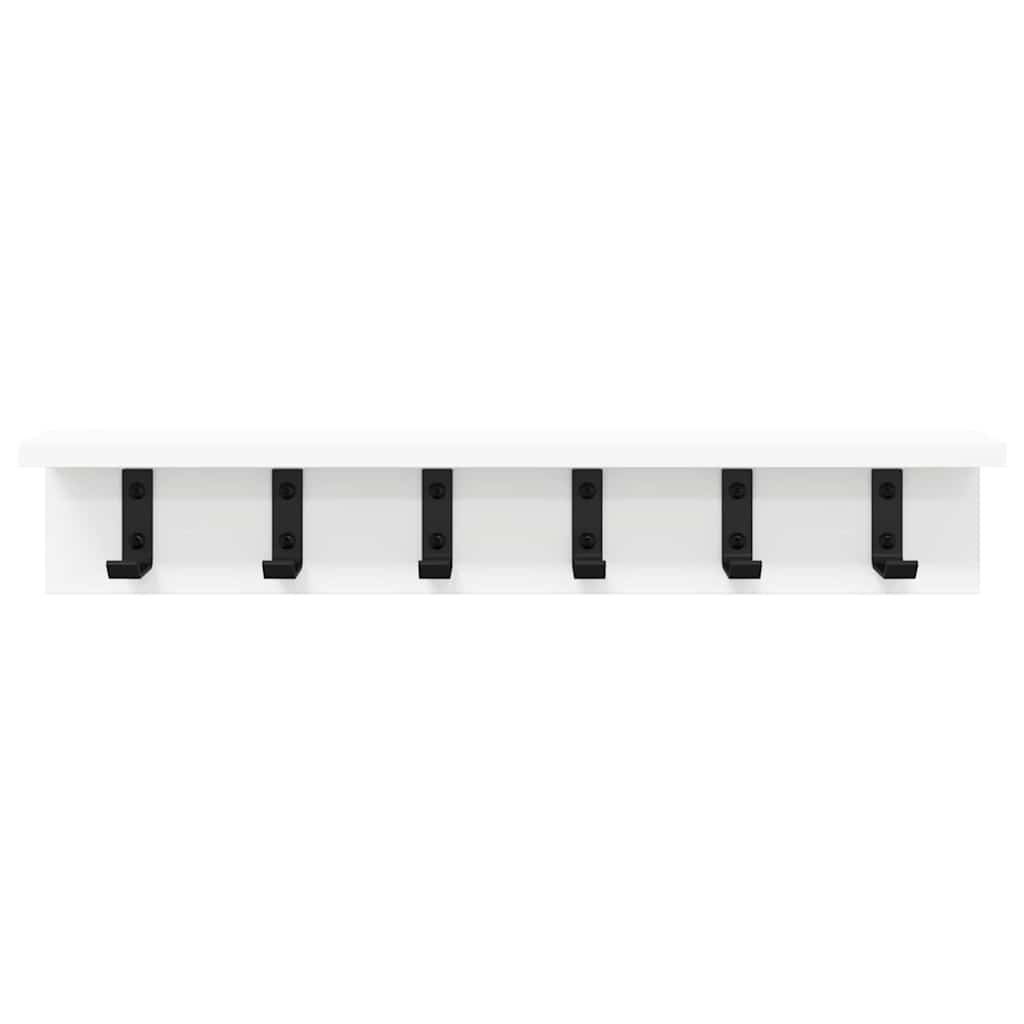 vidaXL Wieszak na płaszcze montowany na ścianie Biały