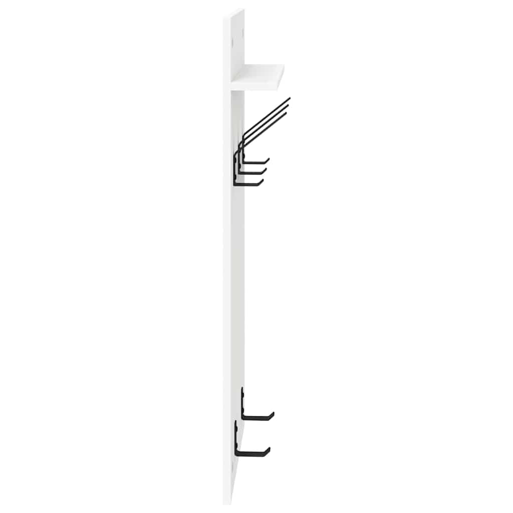 vidaXL Wieszak na płaszcze montowany na ścianie Biały 40 x 10 x 90 cm