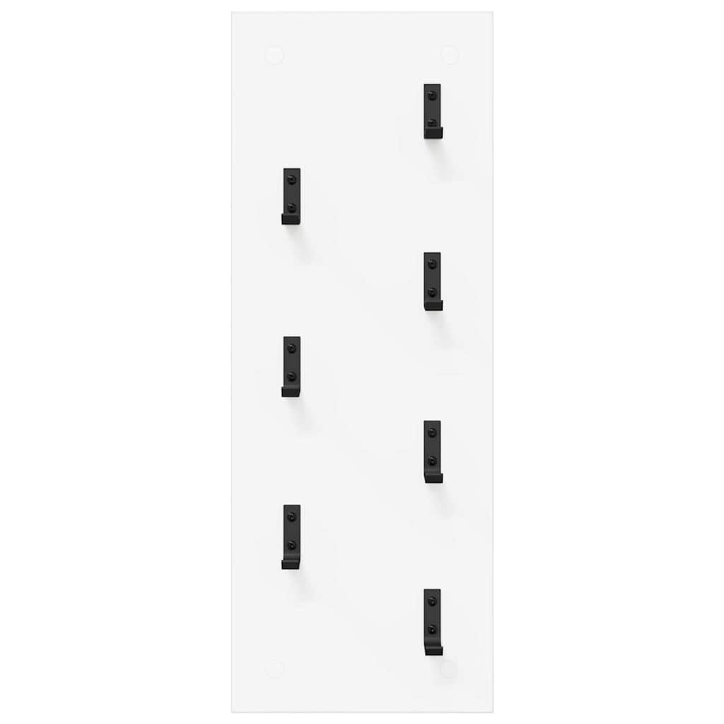 vidaXL Wieszak na płaszcze montowany na ścianie Biały 30 x 1,5 x 80 cm