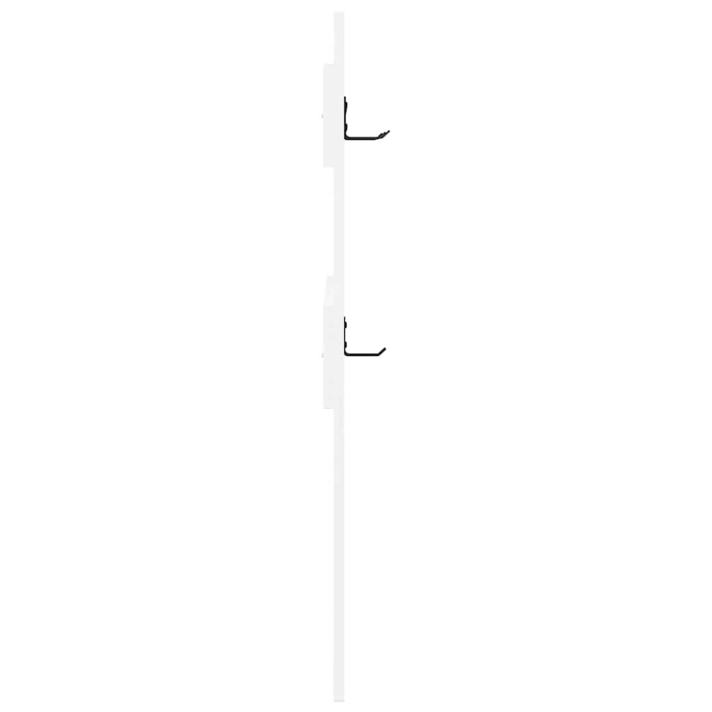 vidaXL Wieszak na płaszcze montowany na ścianie Biały 65 x 3 x 100 cm