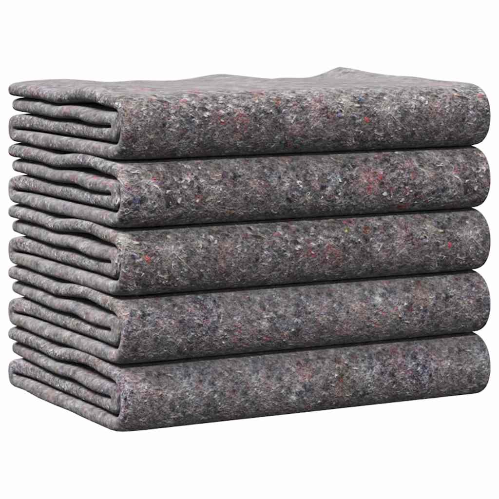 vidaXL Kosy do przeprowadzki 5 pcs Szary 150 x 200 cm tkanina