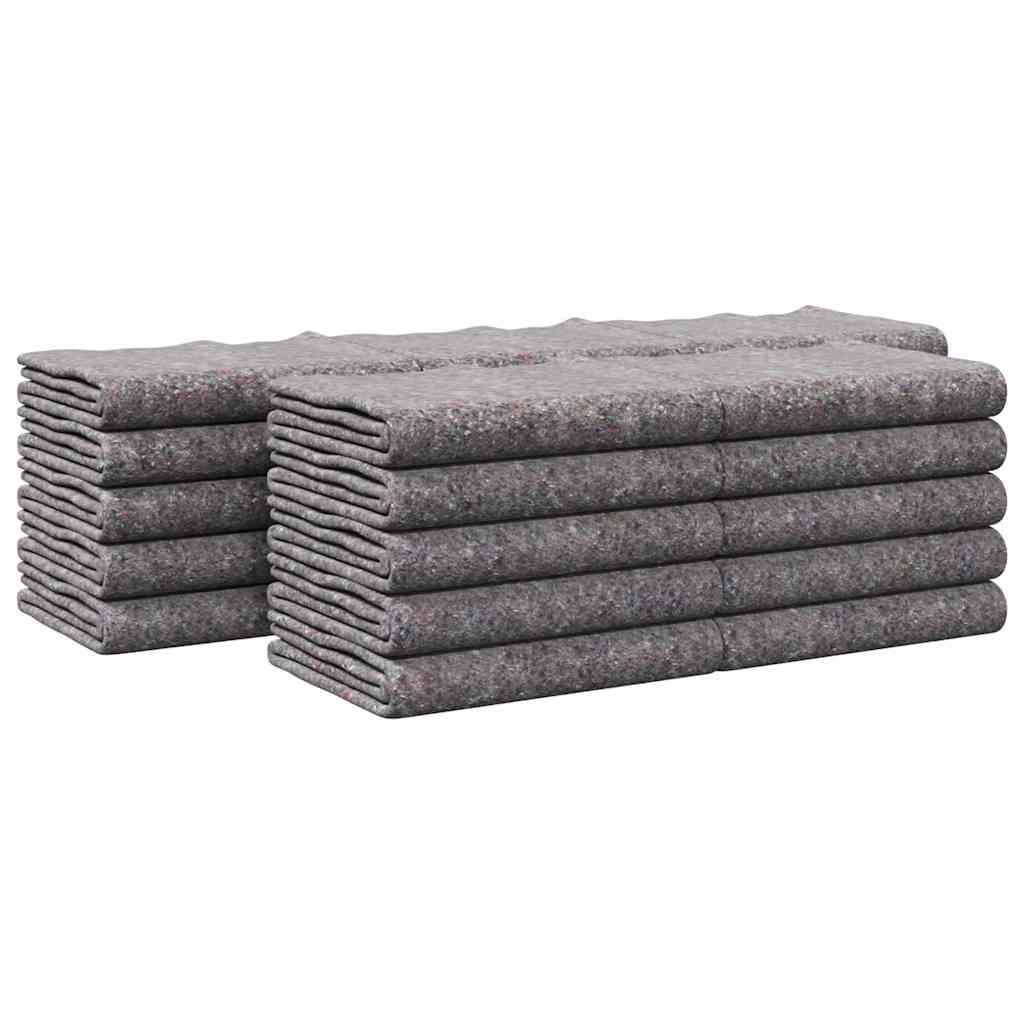 vidaXL Kosy do przeprowadzki 25 pcs Szary 150 x 200 cm tkanina