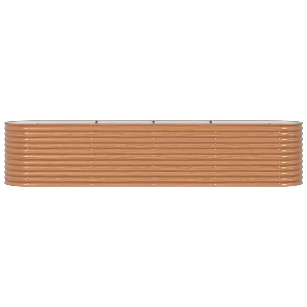 vidaXL Podniesiony grządka Brązowy 400 x 80 x 81 cm Stal