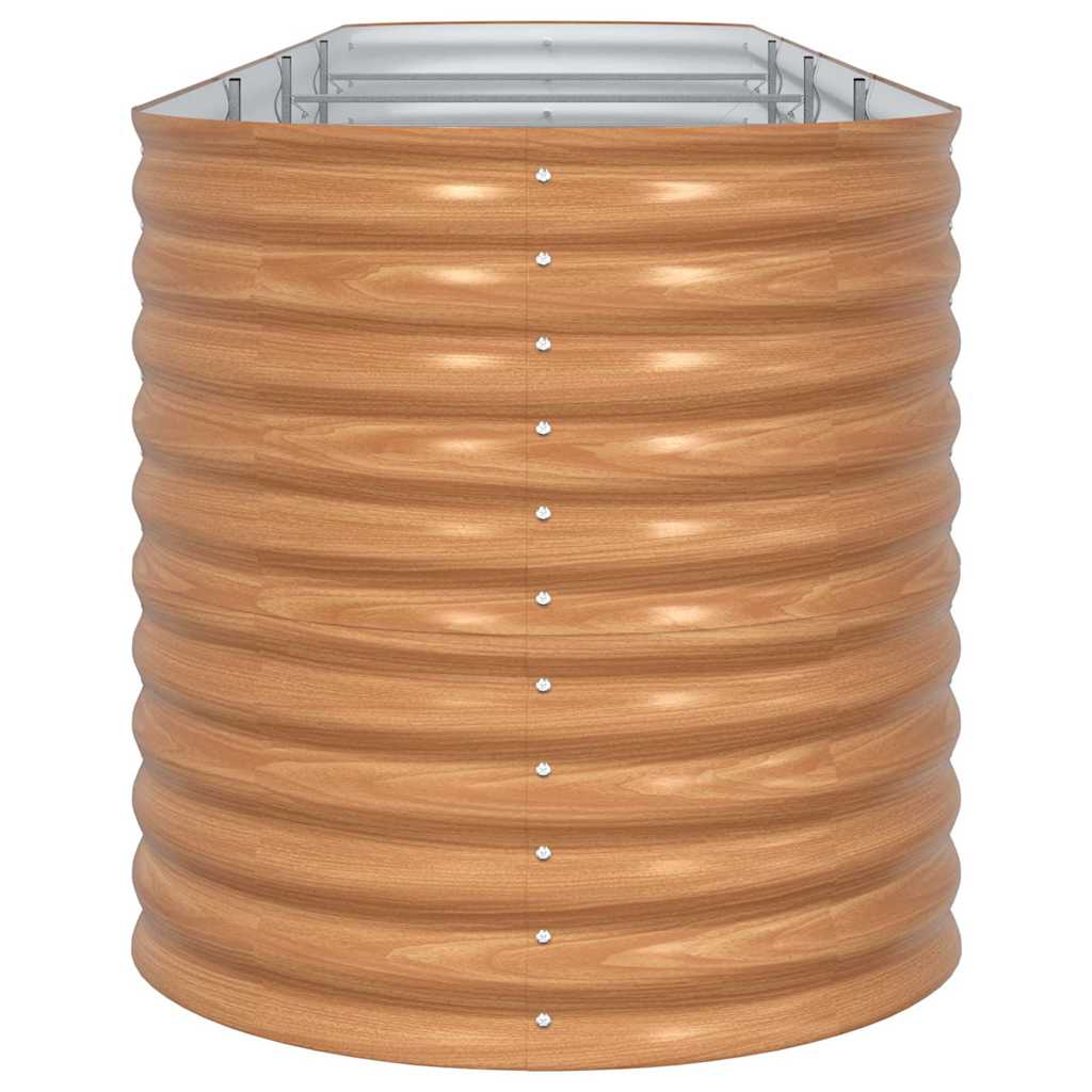 vidaXL Podniesiony grządka Brązowy 400 x 80 x 81 cm Stal