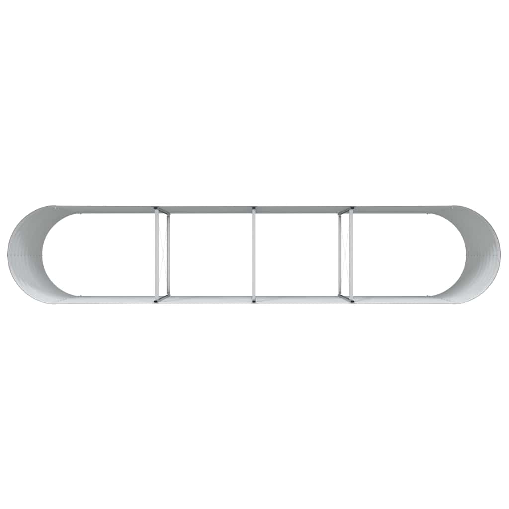 vidaXL Podniesiony grządka Brązowy 400 x 80 x 81 cm Stal