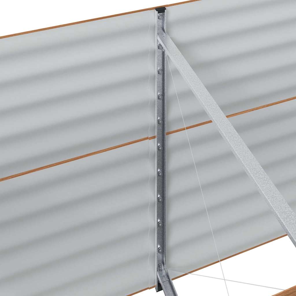 vidaXL Podniesiony grządka Brązowy 320 x 80 x 81 cm Stal