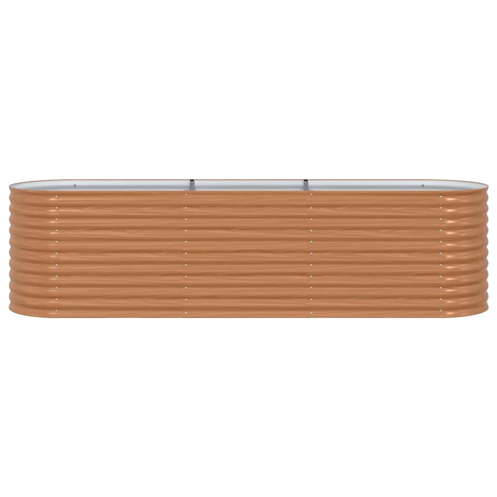 vidaXL Podniesiony grządka Brązowy 320 x 80 x 81 cm Stal