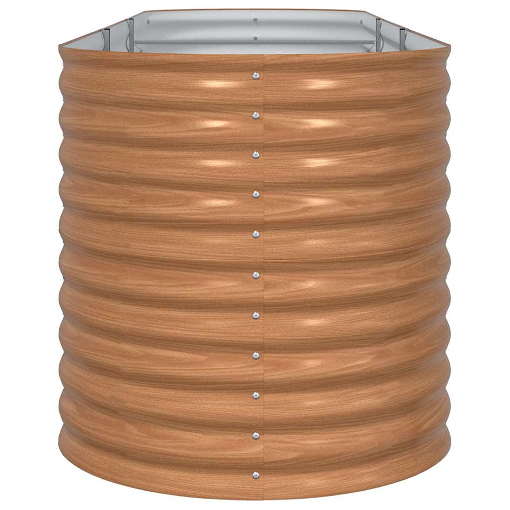 vidaXL Podniesiony grządka Brązowy 320 x 80 x 81 cm Stal