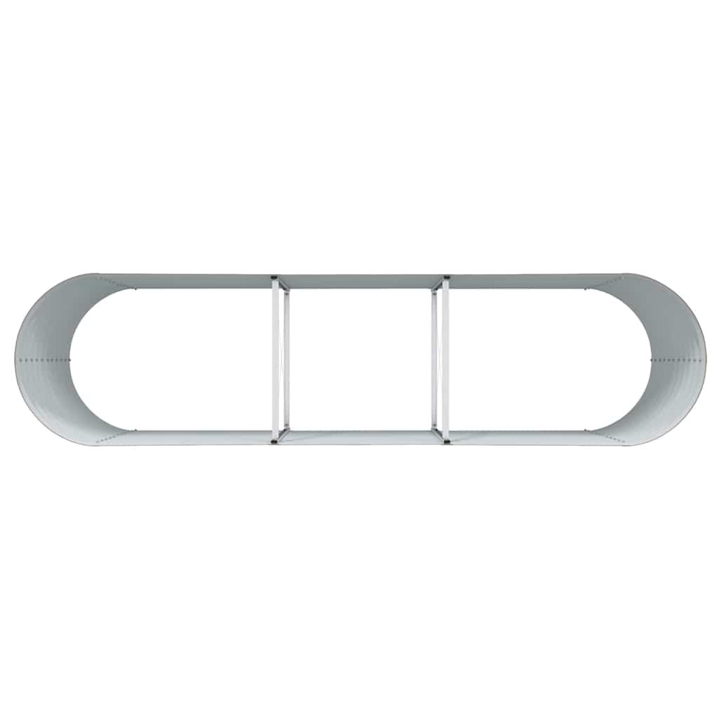 vidaXL Podniesiony grządka Brązowy 320 x 80 x 81 cm Stal