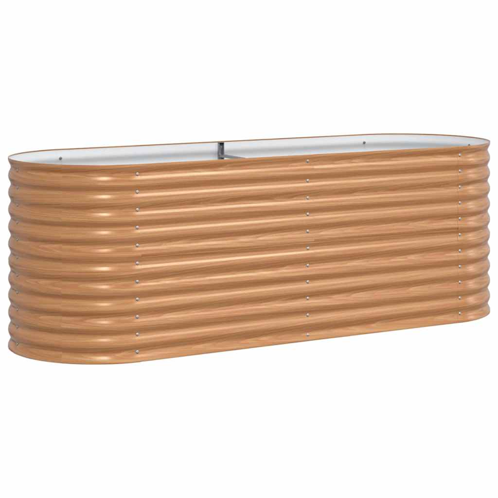 vidaXL Podniesiony grządka Brązowy 240 x 80 x 81 cm Stal