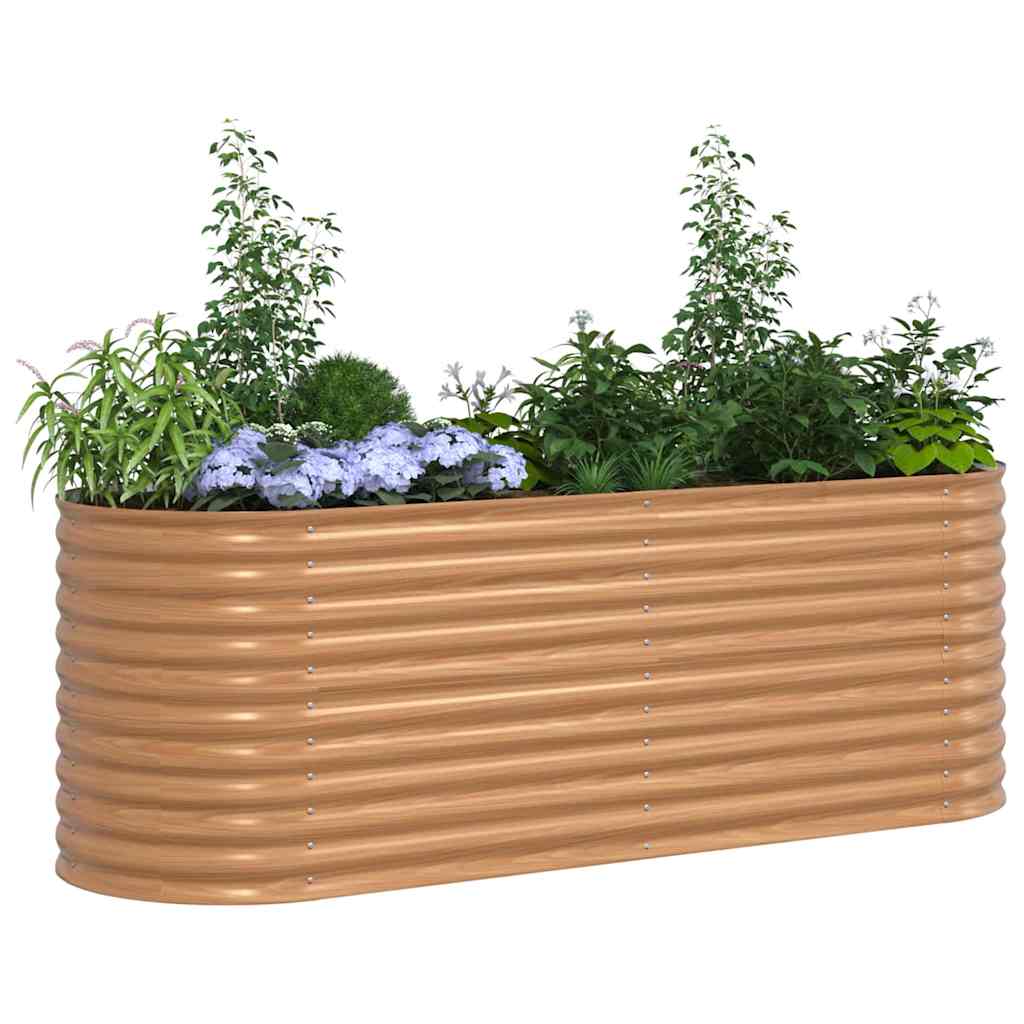 vidaXL Podniesiony grządka Brązowy 240 x 80 x 81 cm Stal