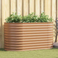 vidaXL Podniesiony grządka Brązowy 160 x 80 x 81 cm Stal