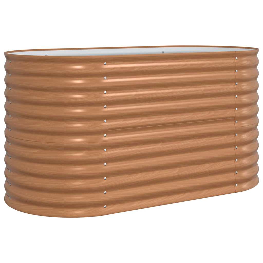 vidaXL Podniesiony grządka Brązowy 160 x 80 x 81 cm Stal