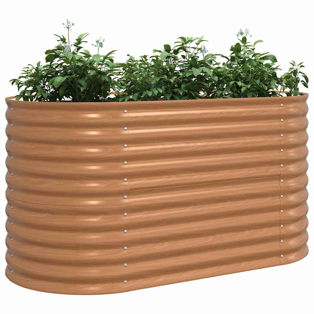 vidaXL Podniesiony grządka Brązowy 160 x 80 x 81 cm Stal