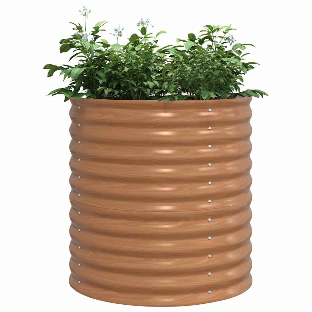 vidaXL Podniesiony grządka Brązowy 80 x 80 x 81 cm Stal