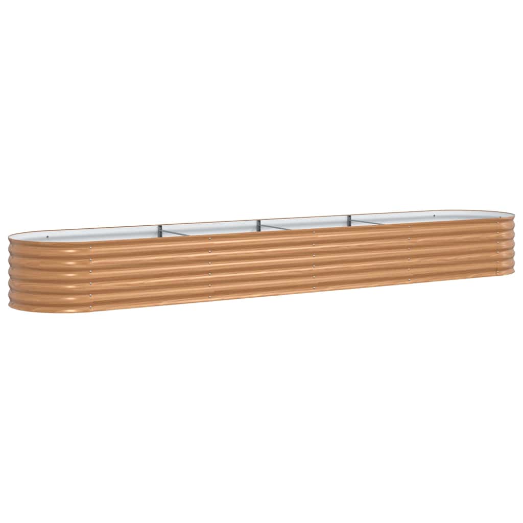 vidaXL Podniesiony grządka Brązowy 400 x 80 x 44 cm Stal