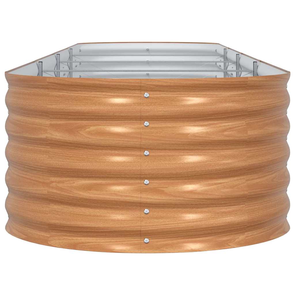 vidaXL Podniesiony grządka Brązowy 400 x 80 x 44 cm Stal