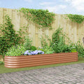 vidaXL Podniesiony grządka Brązowy 320 x 80 x 44 cm Stal