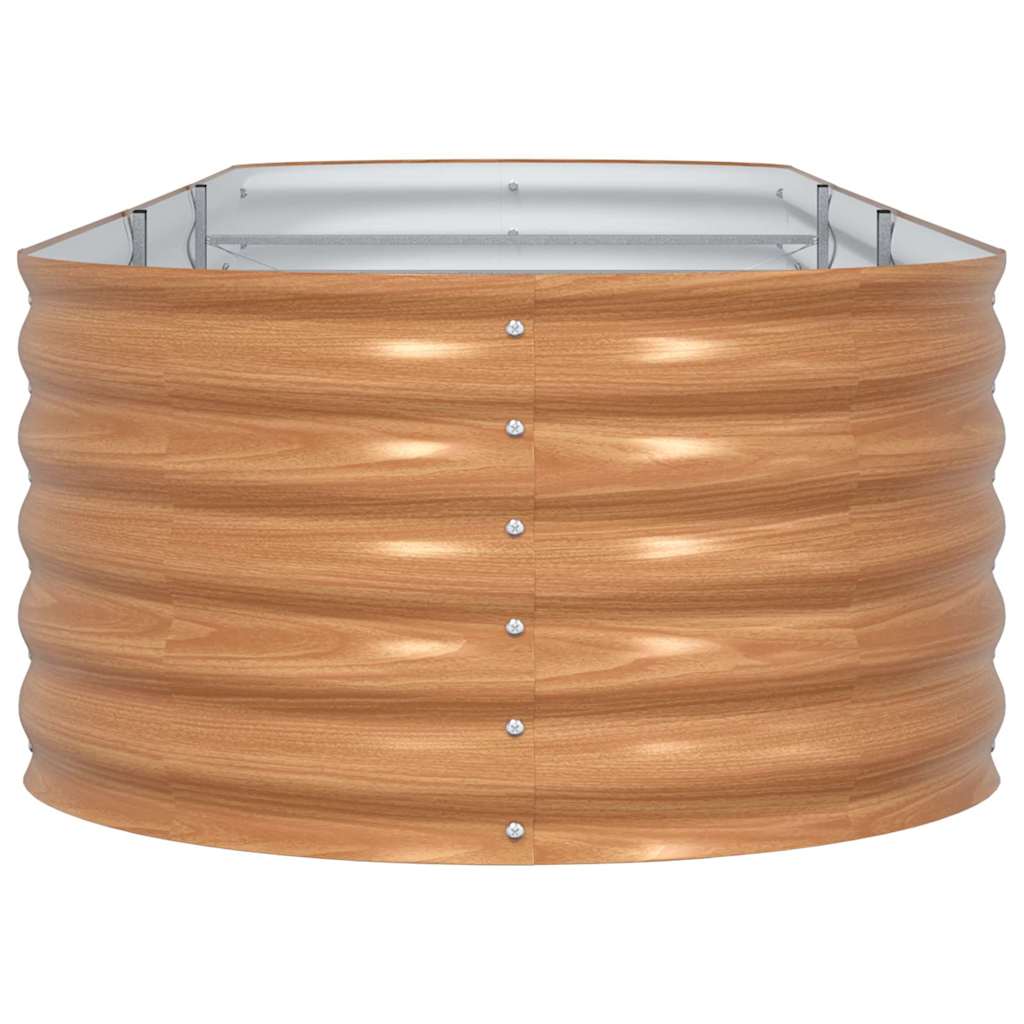 vidaXL Podniesiony grządka Brązowy 320 x 80 x 44 cm Stal
