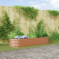vidaXL Podniesiony grządka Brązowy 240 x 80 x 44 cm Stal